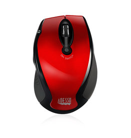 ADESSO WIRELESS ERGONOMIC MOUSE RED