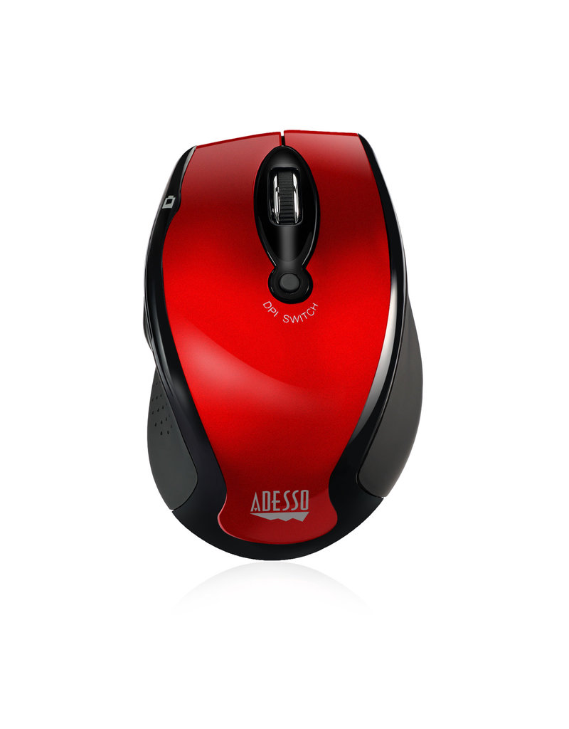 ADESSO WIRELESS ERGONOMIC MOUSE RED