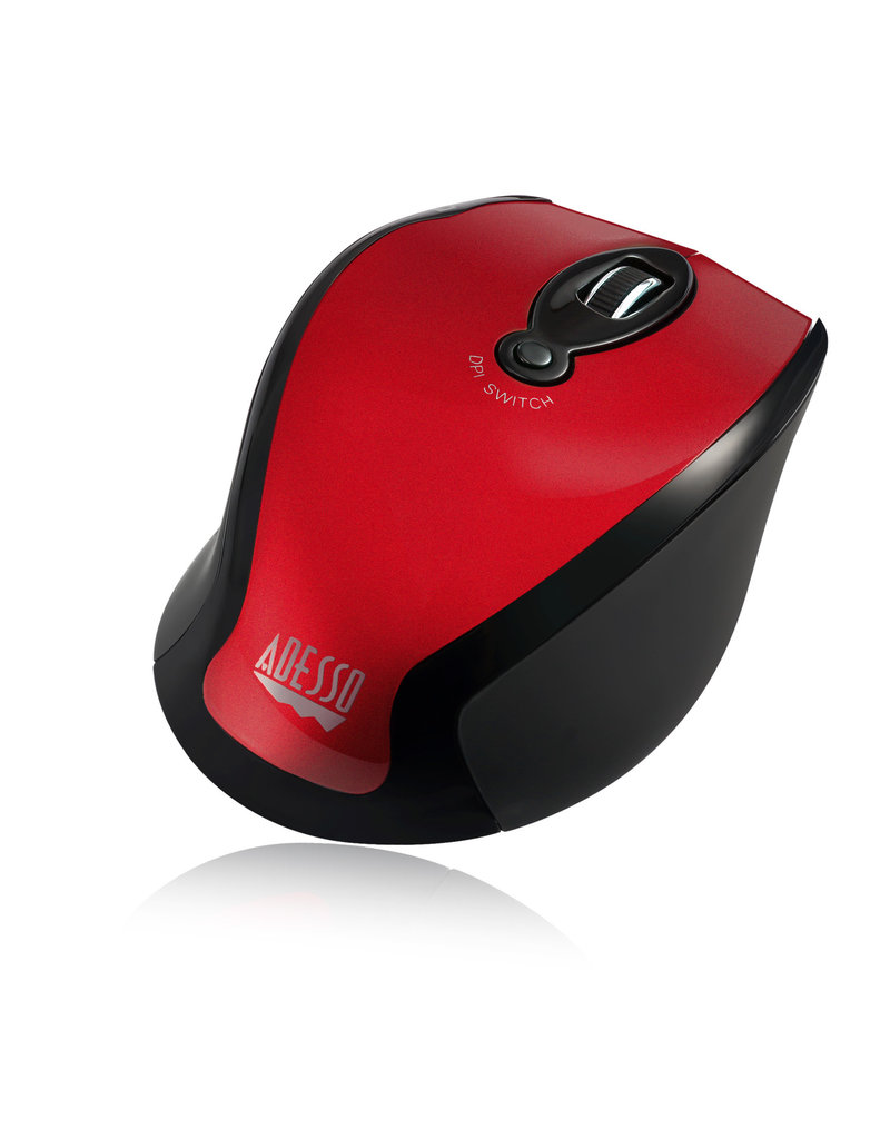 ADESSO WIRELESS ERGONOMIC MOUSE RED