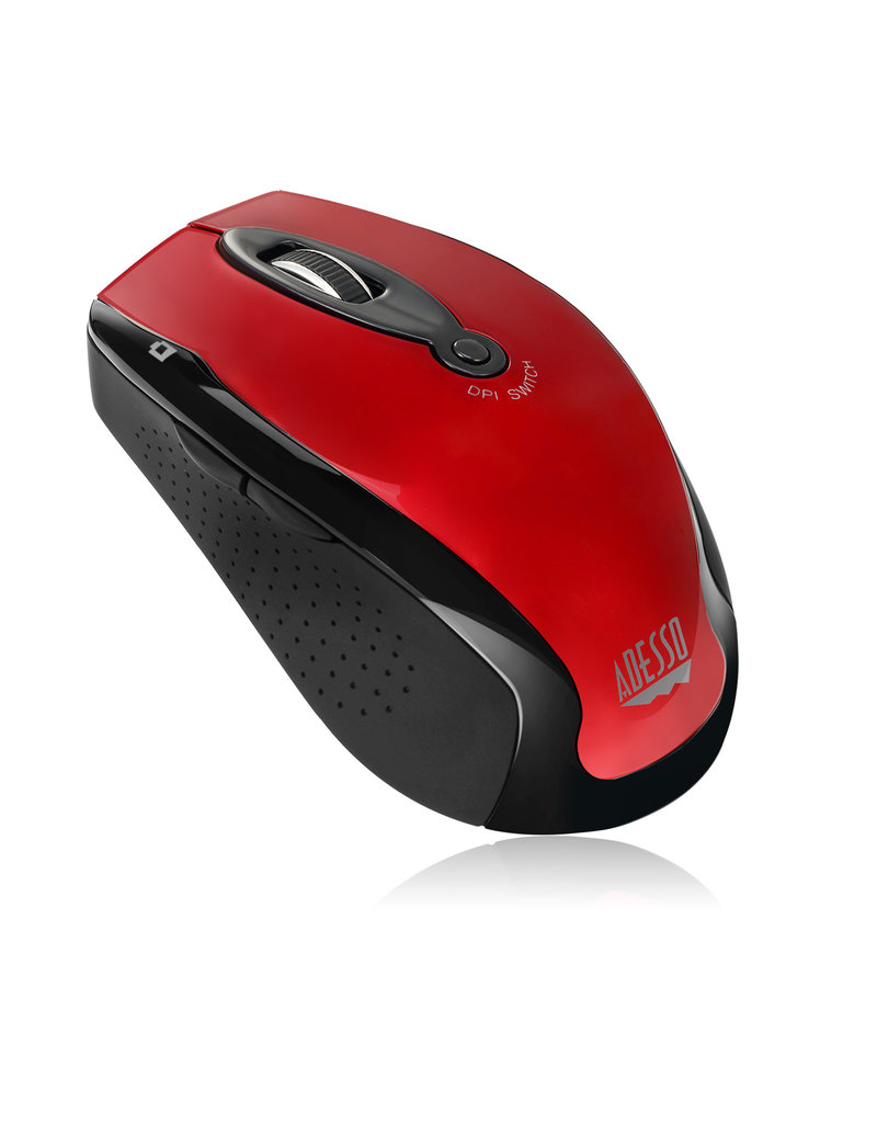 ADESSO WIRELESS ERGONOMIC MOUSE RED