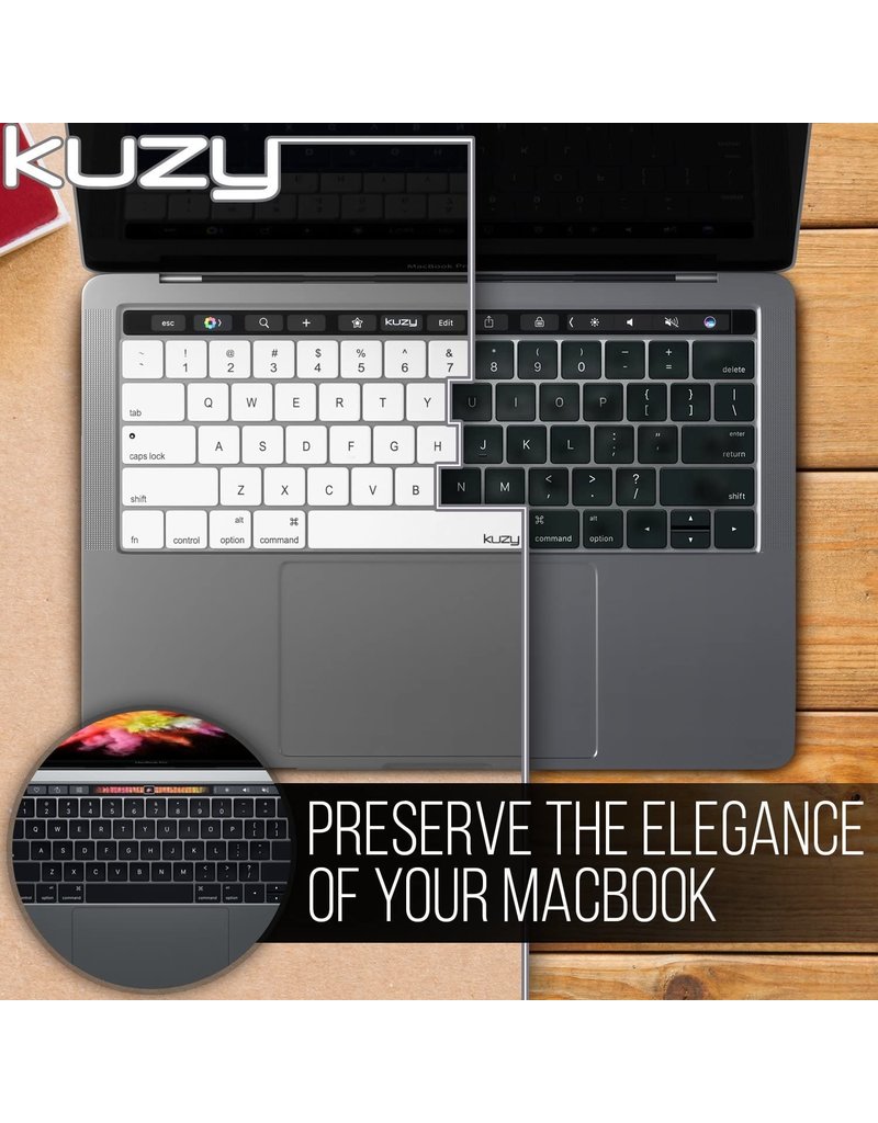 KUZY KEYBOARD COVER MBP TB -WHITE - ACC-KUZY/MBPTB/WHT