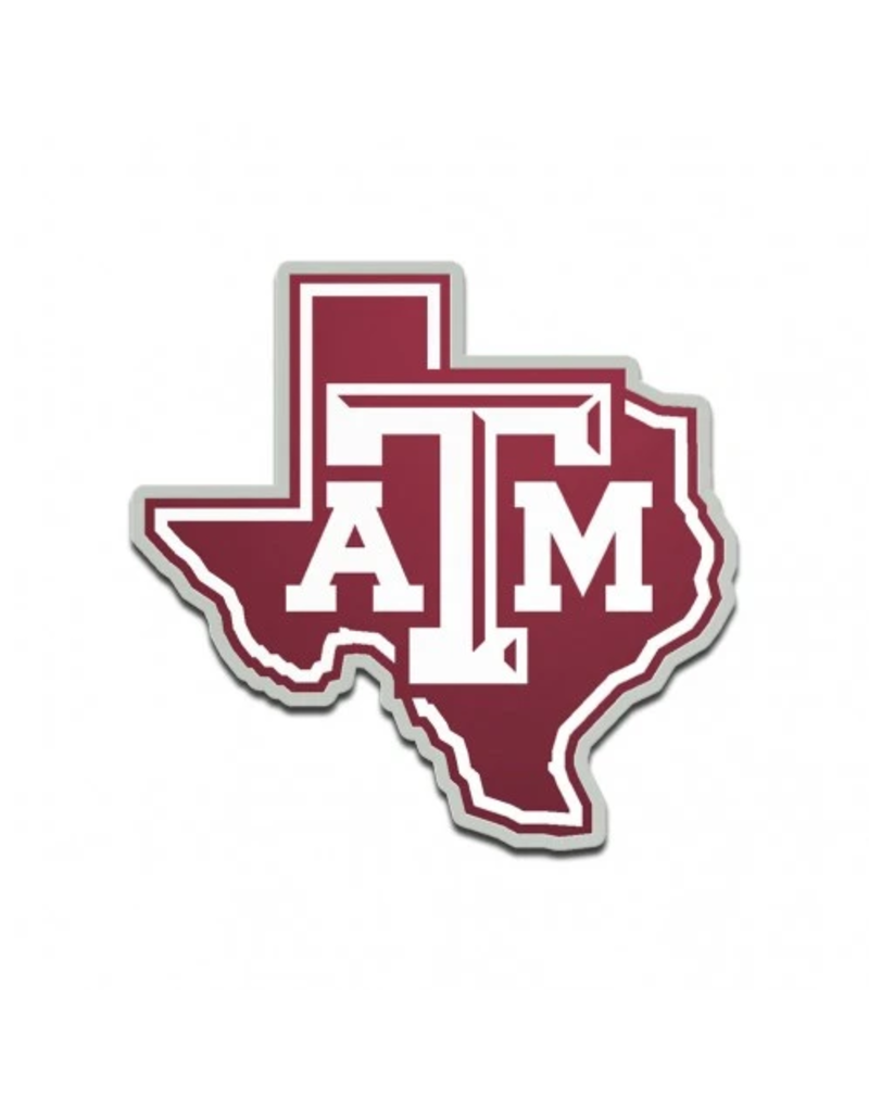 WINCRAFT ACRYLIC AUTO EMBLEM - TEXAS A&M UNIVERSITY  STATE LOGO
