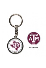 WINCRAFT SPINNER KEY RING - TEXAS A&M UNIVERSITY
