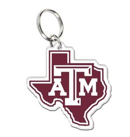 WINCRAFT PREMIUM ACRYLIC KEY RING - TEXAS A&M UNIVERSITY STATE LOGO
