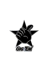 WINCRAFT CHROME FREE FORM AUTO EMBLEM - TEXAS A&M UNIVERSITY GIG'EM