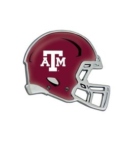 WINCRAFT CHROME METAL DOMED EMBLEM - TEXAS A&M UNIVERSITY HELMET