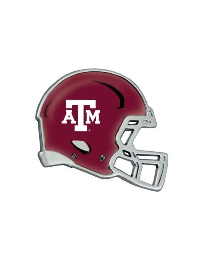 WINCRAFT CHROME METAL DOMED EMBLEM - TEXAS A&M UNIVERSITY HELMET