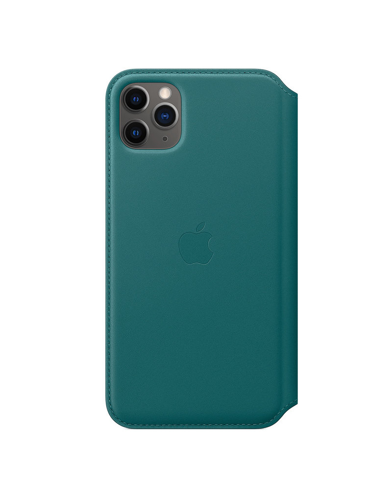 Genuine Apple Leather Folio Case for iPhone 11 Pro - Peacock