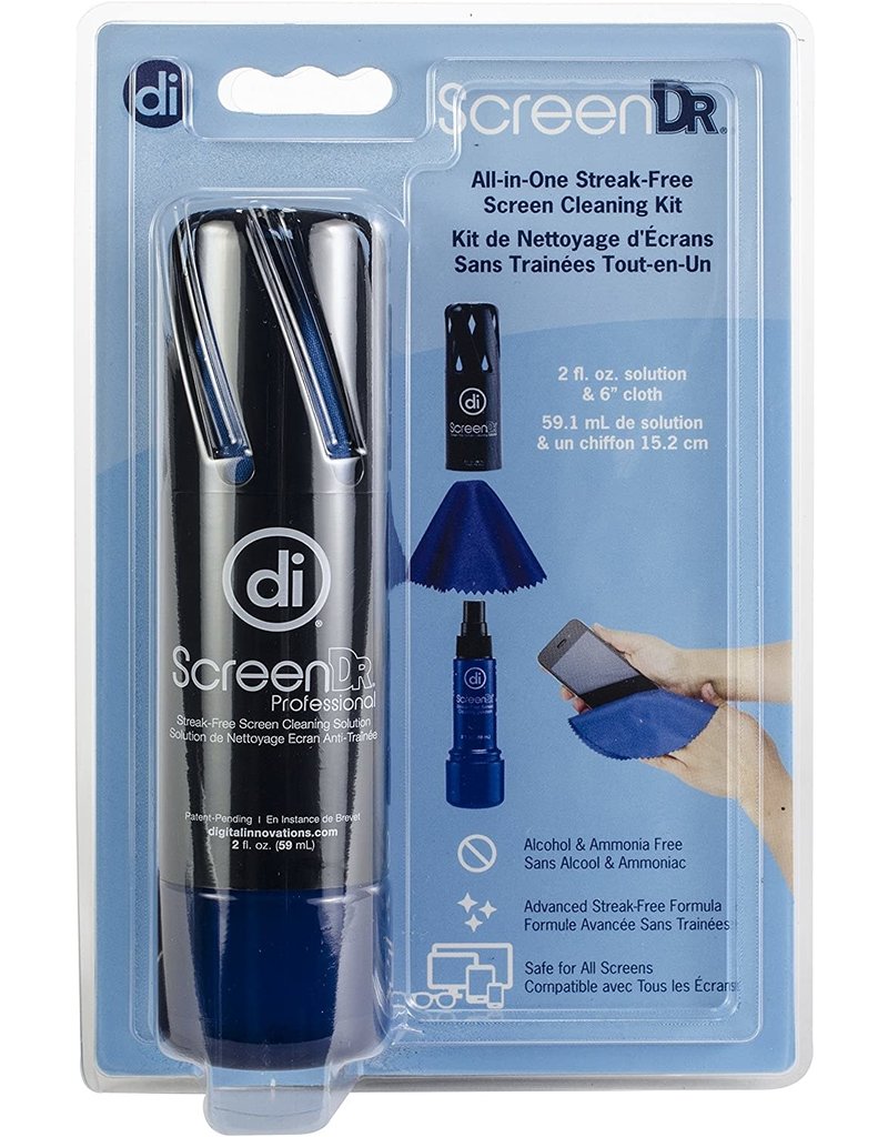 DIGITAL INNOVATIONS SCREENDR ANTIMICROBIAL CLEANING KIT - BLUE 2OZ