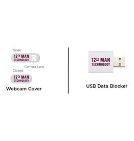 EXCLUSIVE 12TH MAN TECHNOLOGY LAPTOP PRIVACY 2-PACK CAMERA COVER AND USB PROTECTOR