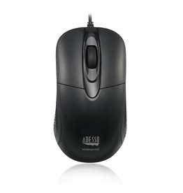 ADESSO WATERPROOF ANTIMICROBIAL SCROLL MOUSE - BLACK
