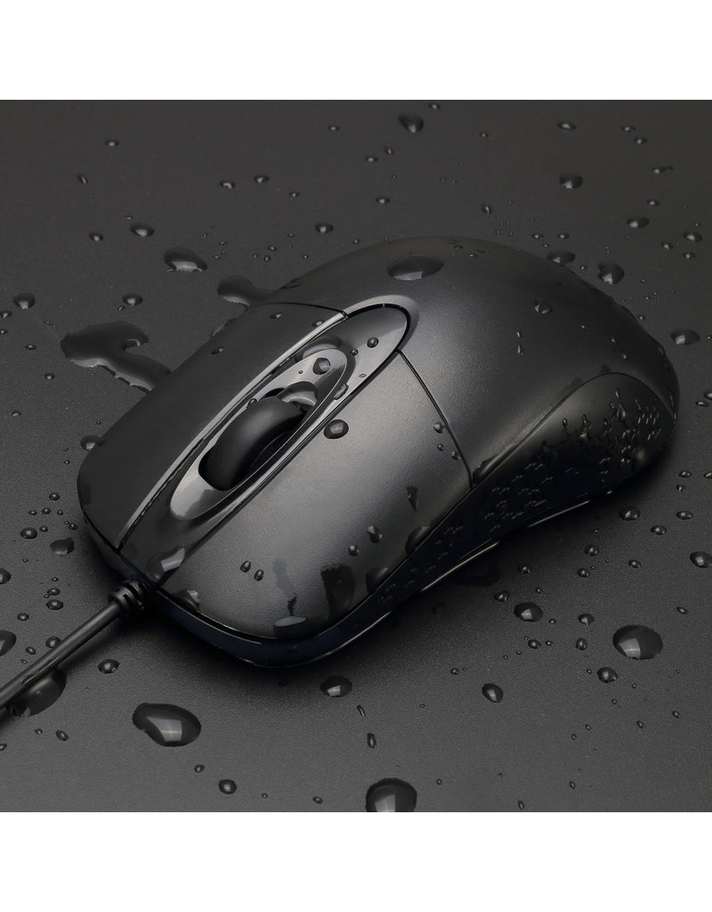ADESSO WATERPROOF ANTIMICROBIAL SCROLL MOUSE - BLACK