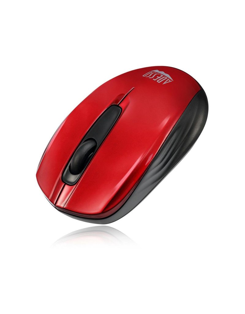 ADESSO 2.4GHZ WIRELESS MINI OPTICAL MOUSE RED