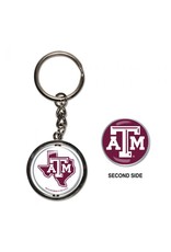 WINCRAFT SPINNER KEY RING - TEXAS A&M UNIVERSITY