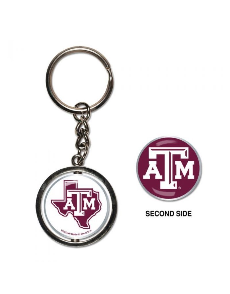 WINCRAFT SPINNER KEY RING - TEXAS A&M UNIVERSITY