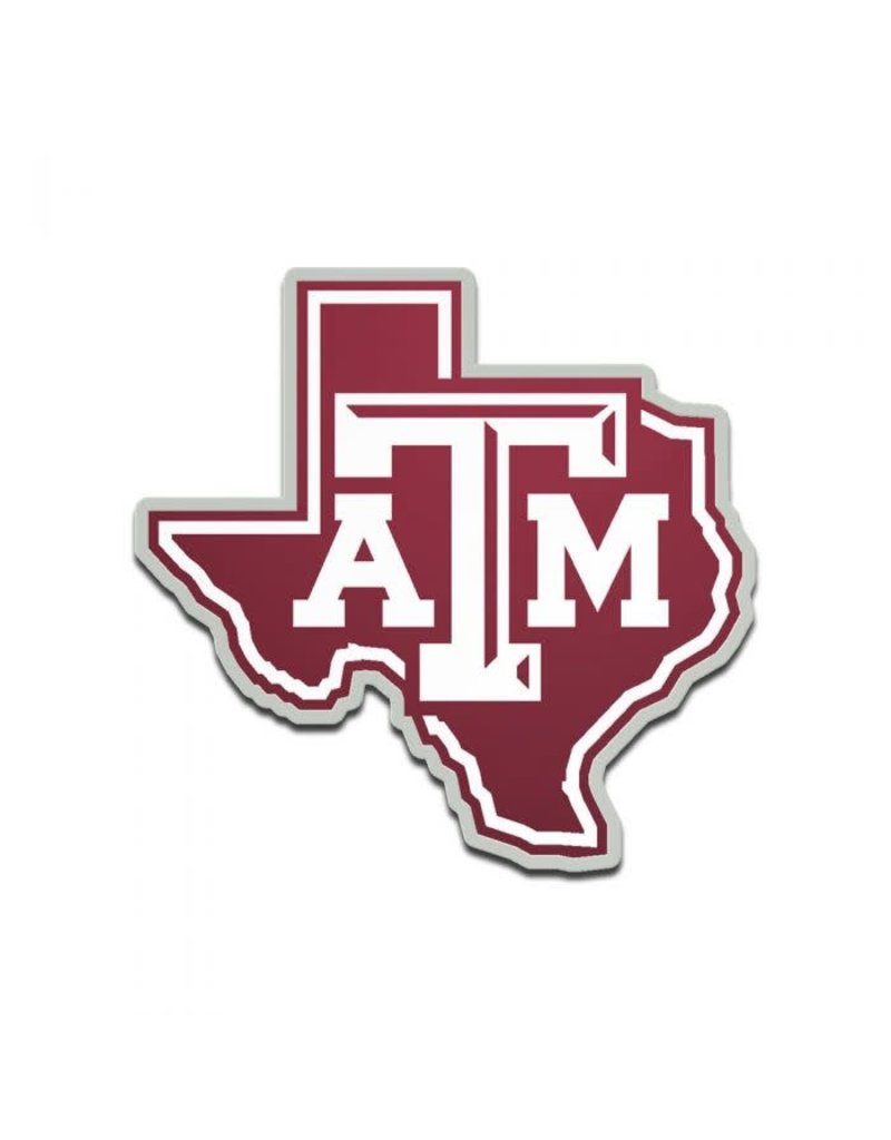 WINCRAFT ACRYLIC AUTO EMBLEM - TEXAS A&M UNIVERSITY  STATE LOGO