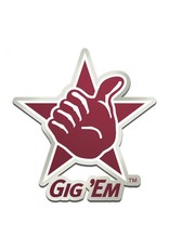 WINCRAFT ACRYLIC AUTO EMBLEM - TEXAS A&M UNIVERSITY GIG'EM MAROON