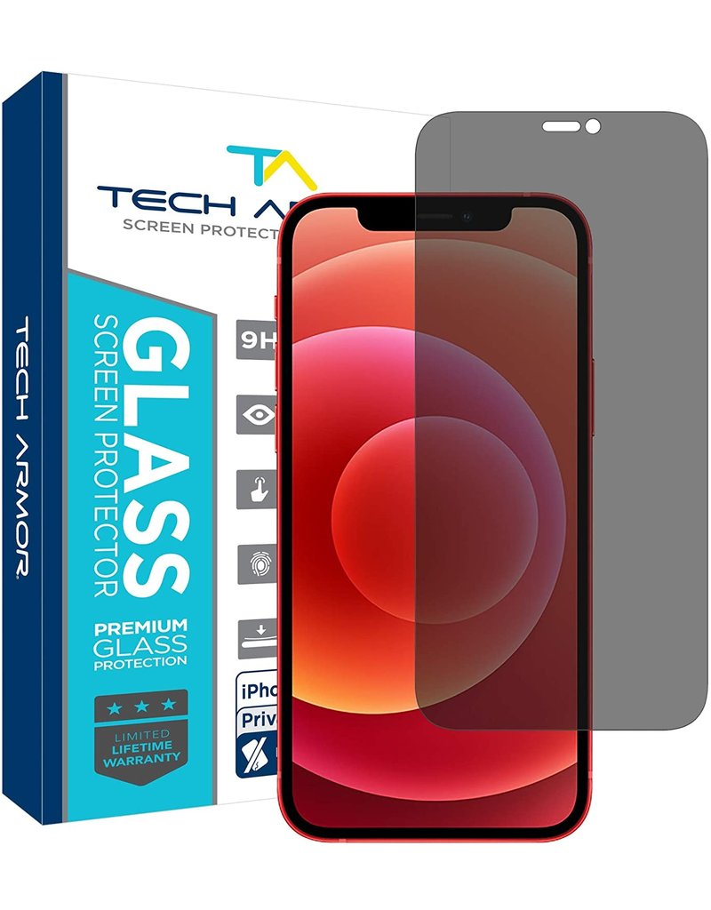 TECH ARMOR 2-WAY PRIVACY BALLISTIC GLASS SCREEN PROTECHTOR FOR IPHONE 12 MINI