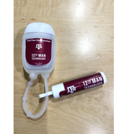 EXCLUSIVE 12TH MAN TECHNOLOGY HAND SANITIZER CARABINER AND LIP BALM COMBO