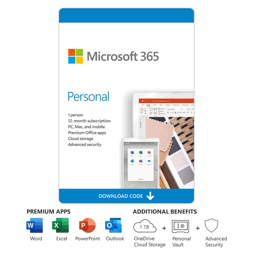 MICROSOFT 365 PERSONAL 1-YEAR SUBSCRIPTION - 12th Man Technology