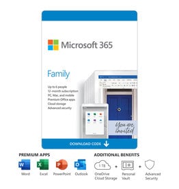 MICROSOFT MICROSOFT 365 FAMILY 1-YEAR SUBSCRIPTION