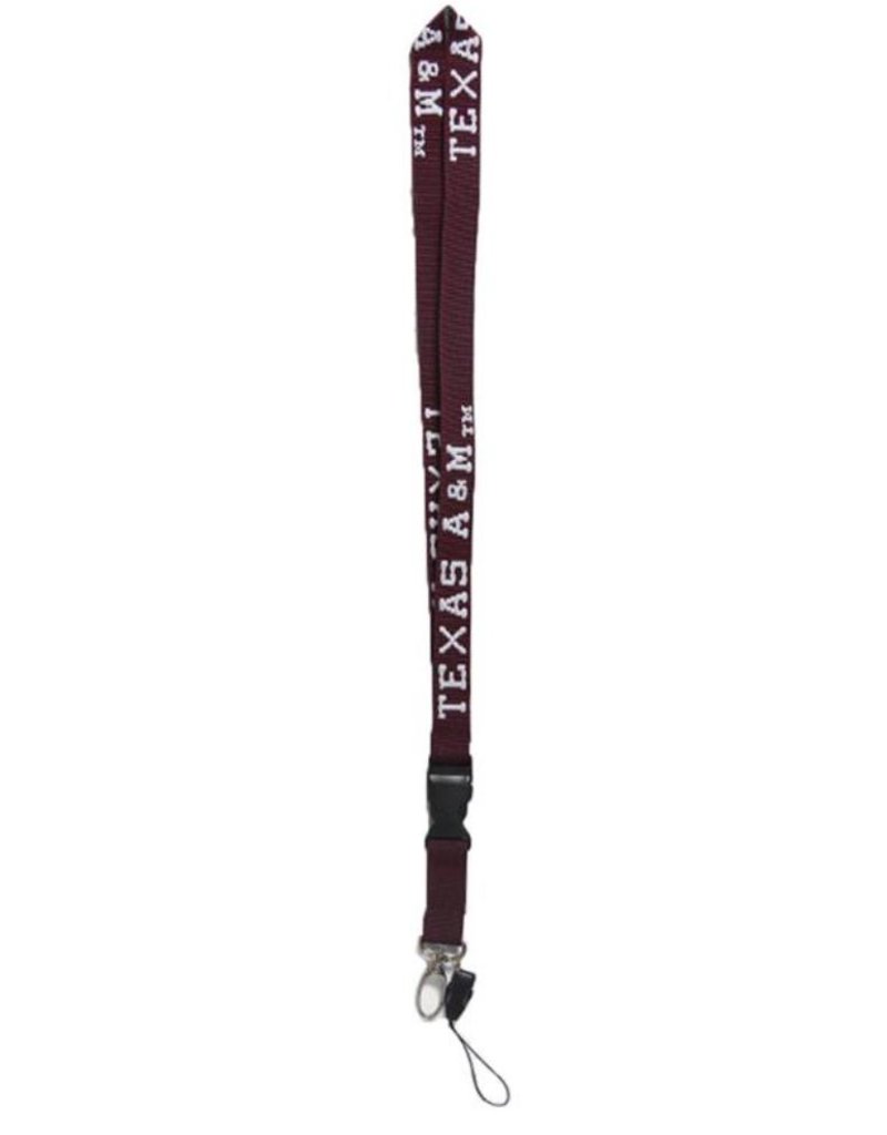 TEXAS A&M LANYARD WITH DETACHABLE CLIPS 2CM