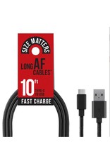 EMOBII EMOBII LONG AF CHARGE & SYNC CABLE REFILL PACK USB-C BLACK