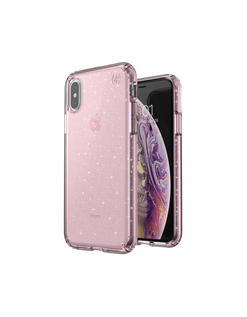 IPHXS MAX SPECK PRESIDIO CLEAR/GLITTER PINK