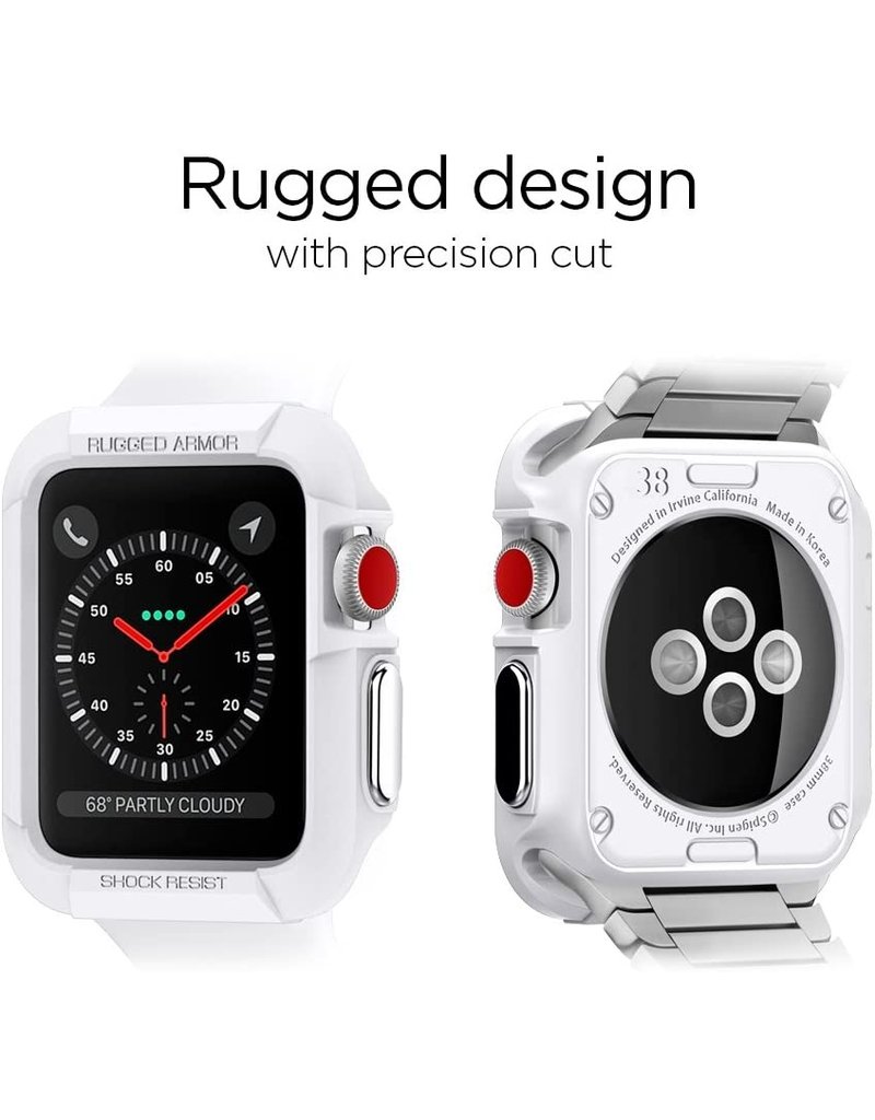 SPIGEN 38MM  WATCH RUGGED ARMOR CASE WHITE