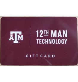 12TH MAN TECHNOLOGY EXCLUSIVE 12TH MAN TECHNOLOGY GIFT CARD $