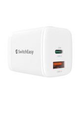 SWITCHEASY SWITCHEASY POWERBUDDY WALL CHARGER 20W DUAL PORT USB-C / USB-A WHITE