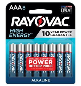 RAYOVAC HIGH ENERGY PREMIUM ALKALINE BATTERIES AA 4PK