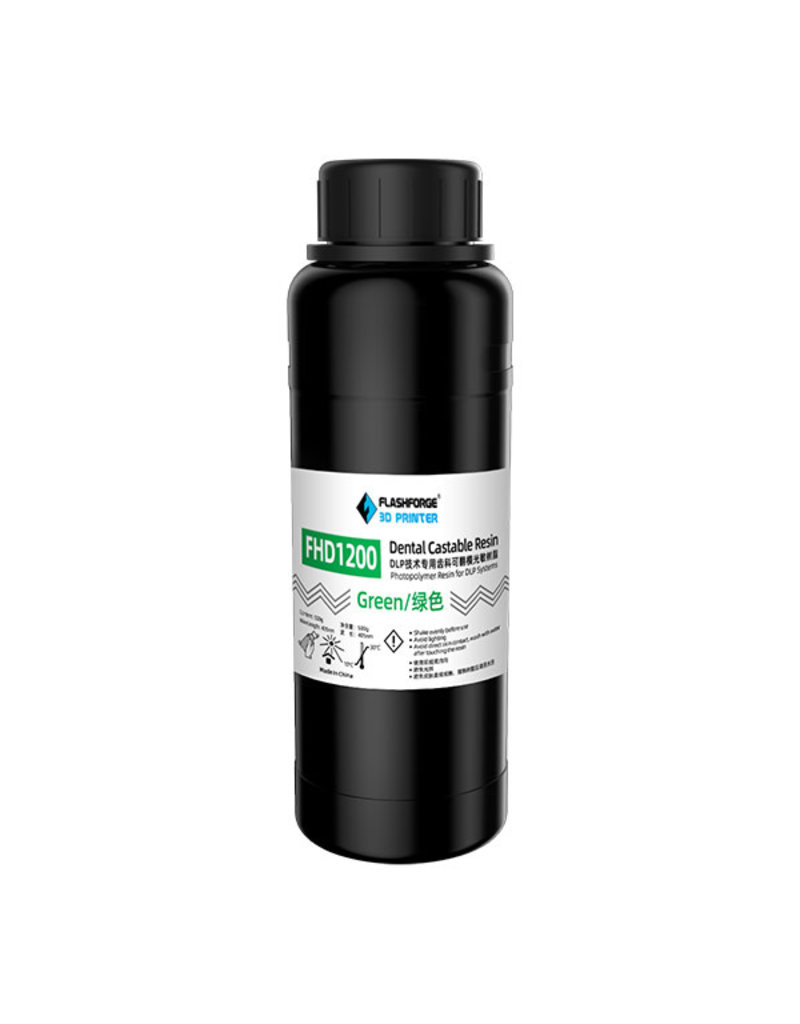 FLASHFORGE CASTABLE RESIN PROFESSIONAL GREEN 1 LITER