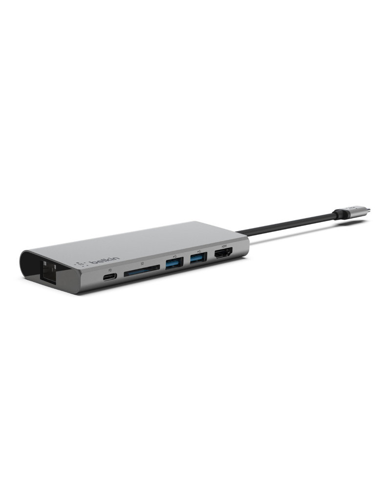 BELKIN USB-C MULTIMEDIA HUB+ POWER SPACE GRAY