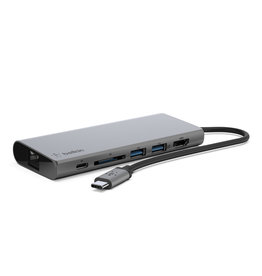 BELKIN BELKIN USB-C MULTIMEDIA HUB+ POWER SPACE GRAY