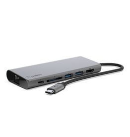 BELKIN USB-C MULTIMEDIA HUB+ POWER SPACE GRAY