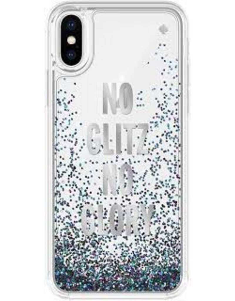 KATE SPADE IPHONE X/XS  LIQIUD GLITTER CASE- SILVER