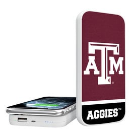 TEXAS A&M AGGIES SOLID WORDMARK 5000MAH PORTABLE WIRELESS CHARGER