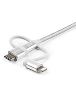 STARTECH LIGHTNING / USB-C TO MICRO-USB TO USB CABLE 1M