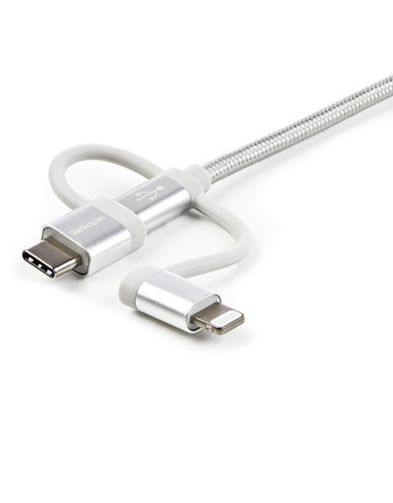 STARTECH LIGHTNING / USB-C TO MICRO-USB TO USB CABLE 1M