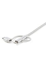 STARTECH LIGHTNING / USB-C TO MICRO-USB TO USB CABLE 1M