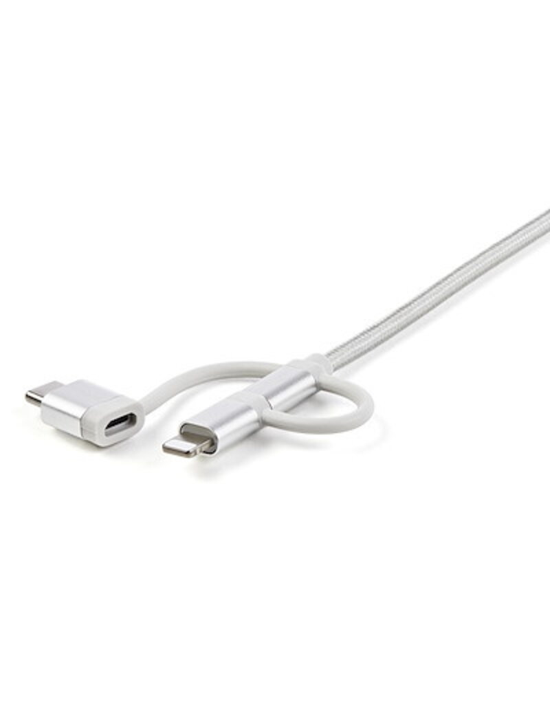 STARTECH LIGHTNING / USB-C TO MICRO-USB TO USB CABLE 1M