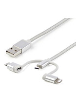 STARTECH STARTECH LIGHTNING / USB-C TO MICRO-USB TO USB CABLE 1M