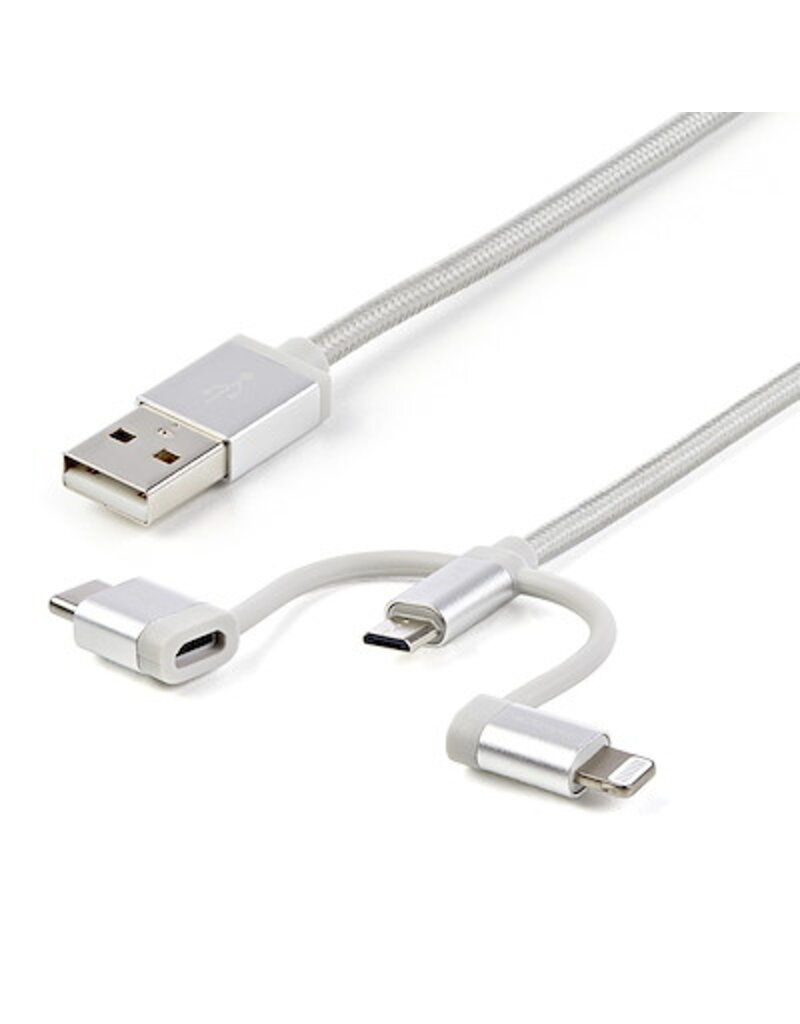 STARTECH STARTECH LIGHTNING / USB-C TO MICRO-USB TO USB CABLE 1M