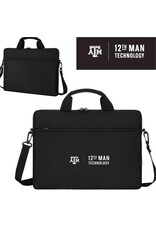 EXCLUSIVE 12TH MAN TECHNOLOGY ATM LAPTOP SLEEVE WITH ZIPPER STORAGE AND SHOULDER STRAP