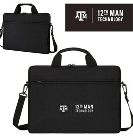 EXCLUSIVE 12TH MAN TECHNOLOGY ATM LAPTOP SLEEVE WITH ZIPPER STORAGE AND SHOULDER STRAP