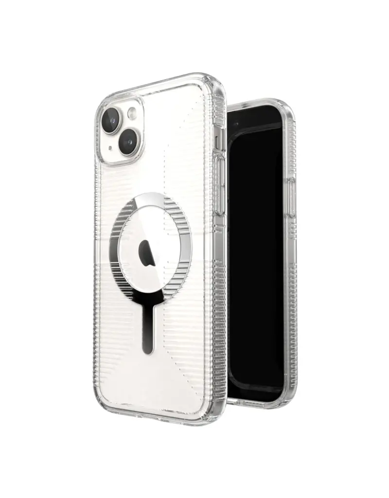 SPECK SPECK IPHONE 15 PLUS GEMSHELL GRIP CLEAR/ CHROME FINISH