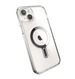 SPECK SPECK IPHONE 15 PLUS PRESIDIO CLR CLEAR/CLEAR/CHROME FINISH/SERENE SILVER