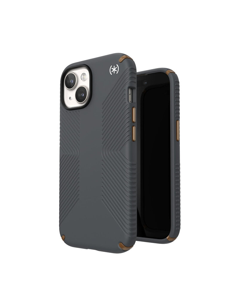 SPECK SPECK IPHONE 15 PRESIDIO2 GRIP CHARCOAL GREY/ COOL BRONZE / WHITE