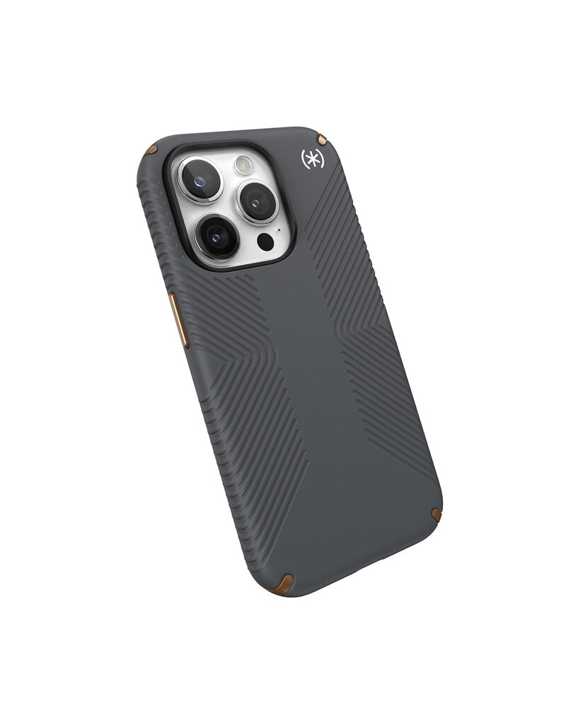 SPECK SPECK IPHONE 15 PRO PRESIDIO2 GRIP CHARCOAL GREY/ COOL BRONZE / WHITE